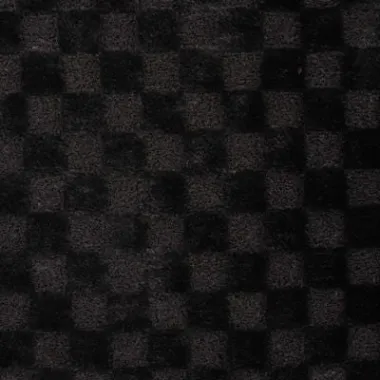 -Bont stof - high low checked fur - zwart - 22704-690 - Bont stof - high low checked fur - zwart - 22704-690