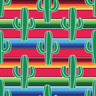 -Texture stof - Mexico cactus - groen multi - 20863-015 - Texture stof - Mexico cactus - groen multi - 20863-015