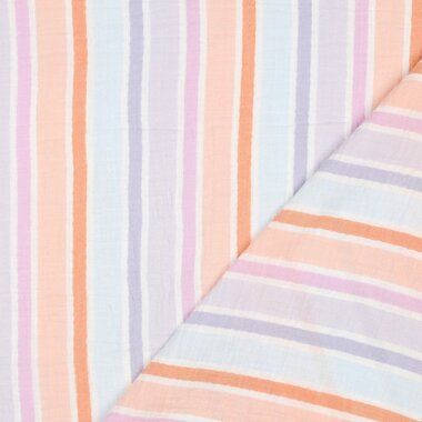 -Hydrofiel stof - yarn dyed stripes - lila oranje - 3569-001 - Hydrofiel stof - yarn dyed stripes - lila oranje - 3569-001
