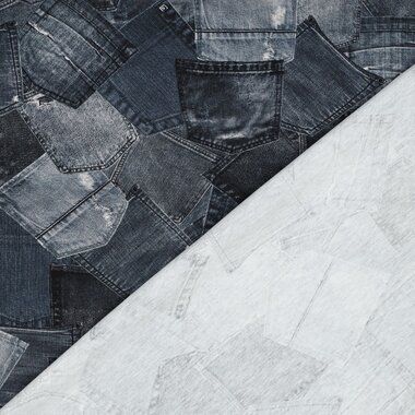 -Jersey - digitale Jeans pocket- jeansblau - 4106-007 - Jersey - digitale Jeans pocket- jeansblau - 4106-007