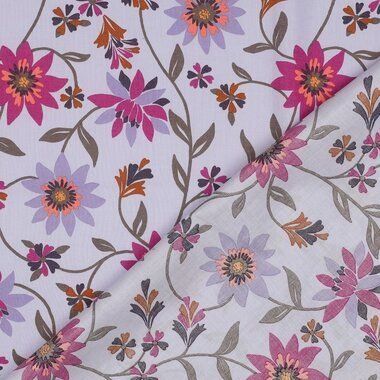 -Baumwolle - Voile - Blumen - Lavendel - 4141-005 - Baumwolle - Voile - Blumen - Lavendel - 4141-005