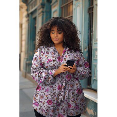 -Baumwolle - Voile - Blumen - Lavendel - 4141-005 - Baumwolle - Voile - Blumen - Lavendel - 4141-005