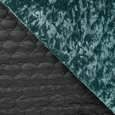 -Gesteppter Stoff - Velours Quilt - petrol - 22769-944 - Gesteppter Stoff - Velours Quilt - petrol - 22769-944