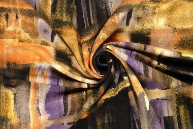 -Tricot stof - punta di roma - abstract - paars - 22203-045 - Tricot stof - punta di roma - abstract - paars - 22203-045
