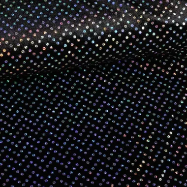-Velours de panne - hologram - zwart - 3510-110 - Velours de panne - hologram - zwart - 3510-110