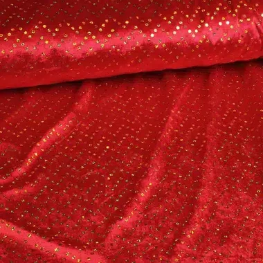 -Velours de panne - hologram - rood - 3510-125 - Velours de panne - hologram - rood - 3510-125