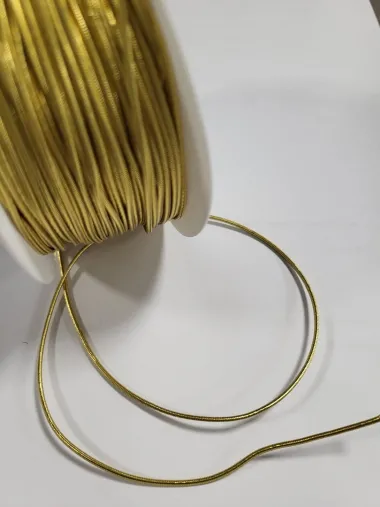 -Koordelastiek 1.5 mm - goud - C122 - Koordelastiek 1.5 mm - goud - C122