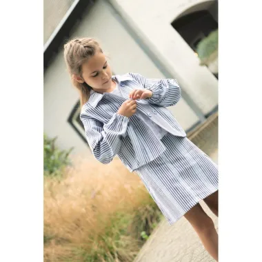 -Spijkerstof - stretch - strepen - jeansblauw multi - 24/3576-001 - Spijkerstof - stretch - strepen - jeansblauw multi - 24/3576-001