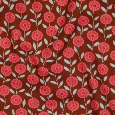 -Baumwolle - floral fantasy - karamell - 24/4195-005 - Baumwolle - floral fantasy - karamell - 24/4195-005