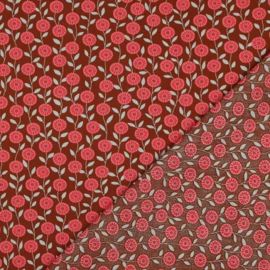 -Baumwolle - floral fantasy - karamell - 24/4195-005 - Baumwolle - floral fantasy - karamell - 24/4195-005