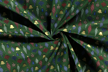 -Kerststof - katoen poplin - kerstballen folie - rood - 20730-015 - Kerststof - katoen poplin - kerstballen folie - rood - 20730-015