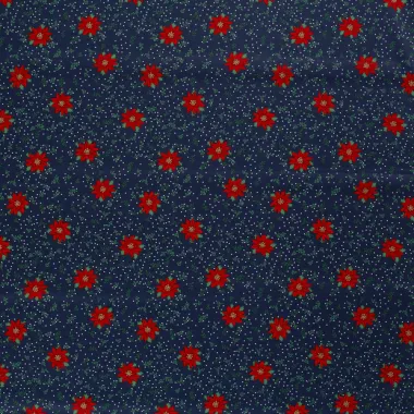 -Weihnachtsstoff - Baumwollpopeline - Weihnachtsstern - navy blau - 20736-008 - Weihnachtsstoff - Baumwollpopeline - Weihnachtsstern - navy blau - 20736-008