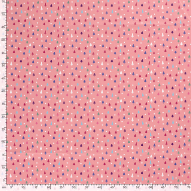 -Kerststof - katoen poplin - kerstbomen en kerststerren - roze - 20769-012 - Kerststof - katoen poplin - kerstbomen en kerststerren - roze - 20769-012