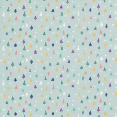 -Kerststof - katoen poplin - kerstbomen en kerststerren - mint - 20769-021 - Kerststof - katoen poplin - kerstbomen en kerststerren - mint - 20769-021