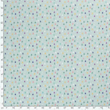 -Kerststof - katoen poplin - kerstbomen en kerststerren - mint - 20769-021 - Kerststof - katoen poplin - kerstbomen en kerststerren - mint - 20769-021