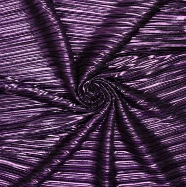 -Polyester stof - plissé - pleated metallic - paars - 21330-800 - Polyester stof - plissé - pleated metallic - paars - 21330-800