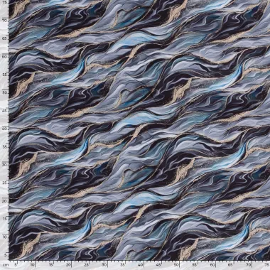 -Softshell stof - digitaal abstract - blauw - 20426-006 - Softshell stof - digitaal abstract - blauw - 20426-006