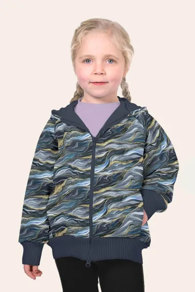 -Softshell - digital abstrakt - blau - 20426-006 - Softshell - digital abstrakt - blau - 20426-006
