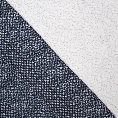 -Polyester stof - geweven quilted - blauw zwart - 822006-71 - Polyester stof - geweven quilted - blauw zwart - 822006-71