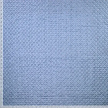 -Gesteppter Stoff - quilted Karos - hellblau - 882000-12 - Gesteppter Stoff - quilted Karos - hellblau - 882000-12