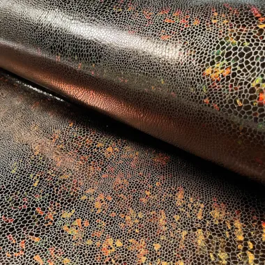-Lamé - foliedruk slangen - brons - 2213-060 - Lamé - foliedruk slangen - brons - 2213-060