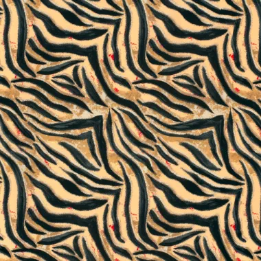 -Stretch stof - katoen satijn - abstract - zalm - 23170-037 - Stretch stof - katoen satijn - abstract - zalm - 23170-037