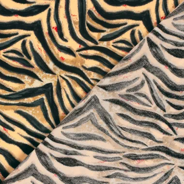 -Stretch stof - katoen satijn - abstract - zalm - 23170-037 - Stretch stof - katoen satijn - abstract - zalm - 23170-037