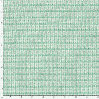 -Polyester stof - jaquard lurex - donkermint - 23257-021 - Polyester stof - jaquard lurex - donkermint - 23257-021
