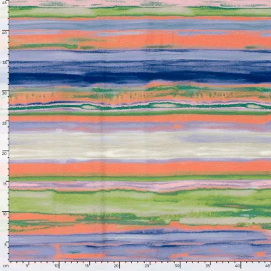 -Stretch stof - polyester bubble - abstract gestreept - limoen multi - 23063-023 - Stretch stof - polyester bubble - abstract gestreept - limoen multi - 23063-023