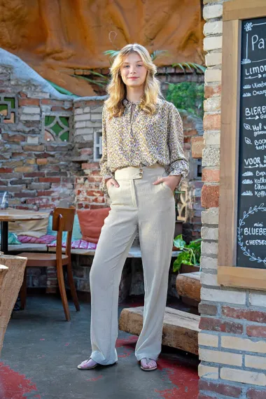 -Polyester stof - linnenlook - beige - 23229-052 - Polyester stof - linnenlook - beige - 23229-052