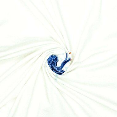 -Paneel stof - tricot - digitaal walvis - wit - 924498-10 - Paneel stof - tricot - digitaal walvis - wit - 924498-10