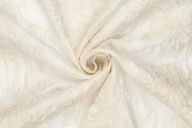 -Tencel stof - embroidery bloemen - crème - 21514-020 - Tencel stof - embroidery bloemen - crème - 21514-020
