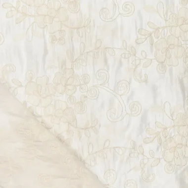 -Tencel stof - embroidery bloemen - crème - 21514-020 - Tencel stof - embroidery bloemen - crème - 21514-020
