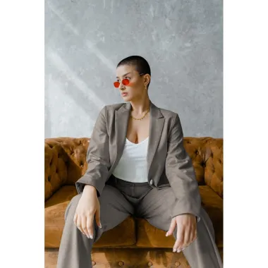 -Gebreide stof - knitted wool look - beige melange - 3746-008 - Gebreide stof - knitted wool look - beige melange - 3746-008