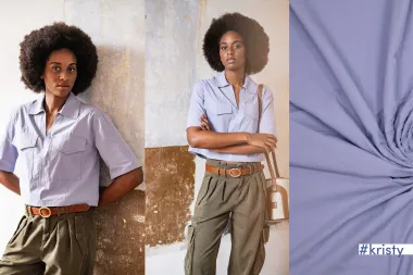 -Katoen stof - poplin stone washed - lila - 32/791024-676 - Katoen stof - poplin stone washed - lila - 32/791024-676