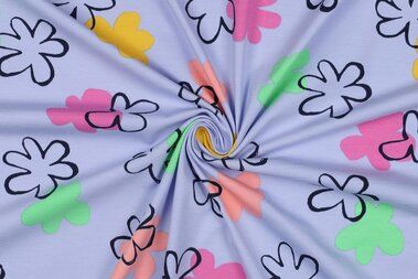 -Jersey - Blumen - lavendel - 5096-006 - Jersey - Blumen - lavendel - 5096-006