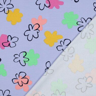 -Jersey - Blumen - lavendel - 5096-006 - Jersey - Blumen - lavendel - 5096-006