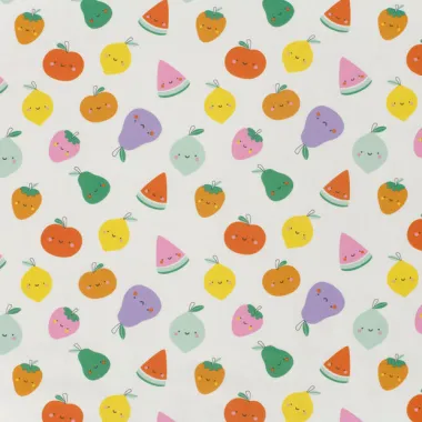 -Tricot stof - fruit - gebroken wit - 23640-051 - Tricot stof - fruit - gebroken wit - 23640-051