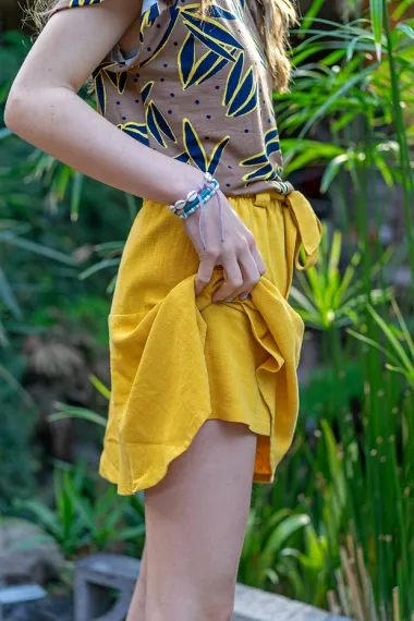 -Viskose - Leinenmischung Slub - ocker - 13579-034 - Viskose - Leinenmischung Slub - ocker - 13579-034