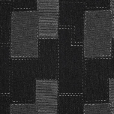 -Spijkerstof - jacquard patchwork - zwart - 3311-002 - Spijkerstof - jacquard patchwork - zwart - 3311-002
