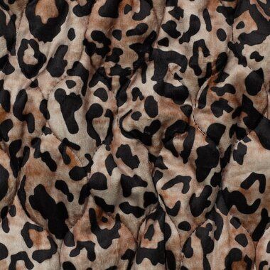-Doorgestikte stof - stepped velvet - digitaal dierenprint - bruin - 3745-001 - Doorgestikte stof - stepped velvet - digitaal dierenprint - bruin - 3745-001