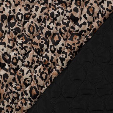 -Gesteppter Stoff - stepped velvet - digitaler Tierdruck - braun - 3745-001 - Gesteppter Stoff - stepped velvet - digitaler Tierdruck - braun - 3745-001