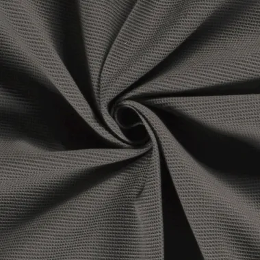 -Wafelkatoen stof - wafel piqué - donkergrijs - 2904-068 - Wafelkatoen stof - wafel piqué - donkergrijs - 2904-068
