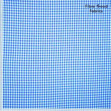 -Stretch stof - seersucker checks - blauw wit - 33/310372-10 - Stretch stof - seersucker checks - blauw wit - 33/310372-10