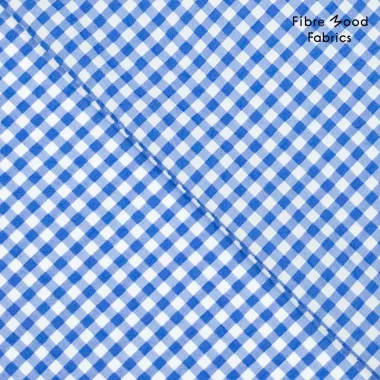 -Stretch stof - seersucker checks - blauw wit - 33/310372-10 - Stretch stof - seersucker checks - blauw wit - 33/310372-10