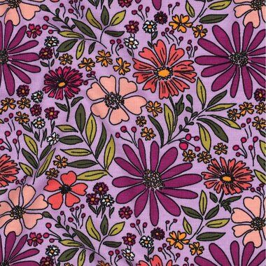 -Jersey - Blumen - lavendel - 4124-005 - Jersey - Blumen - lavendel - 4124-005