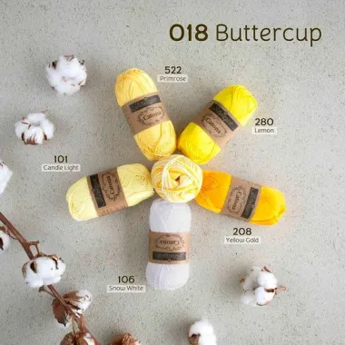 -Catona Chroma 018 - Buttercup - 50 gram - Catona Chroma 018 - Buttercup - 50 gram