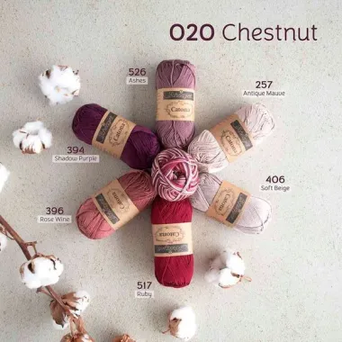 -Catona Chroma 020 - Chestnut - 50 gram - Catona Chroma 020 - Chestnut - 50 gram 
