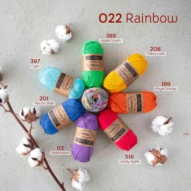 -Catona Chroma 022 - Rainbow - 50 gram - Catona Chroma 022 - Rainbow - 50 gram