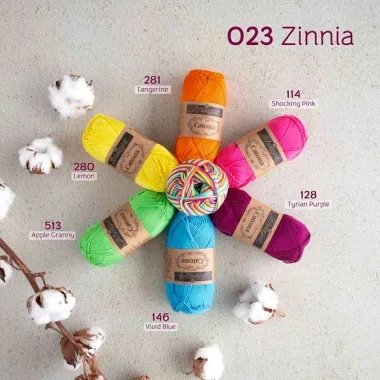 -Catona Chroma 023 - Zinnia - 50 gram - Catona Chroma 023 - Zinnia - 50 gram